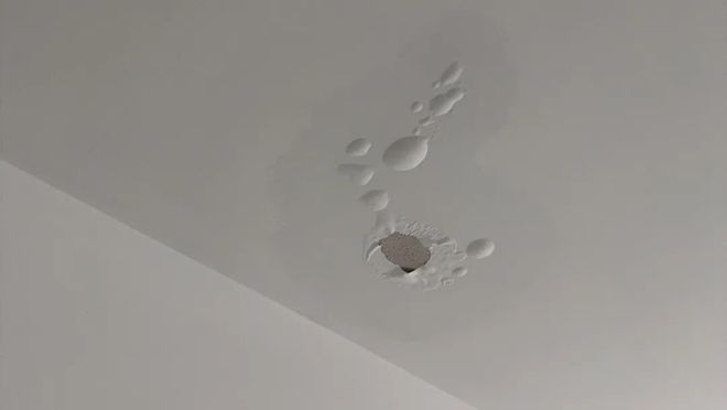 杭州一业主遭遇天花板漏雨半个月了没人解决冰球突破网站暴雨夜新房秒变“水帘洞”！(图4)